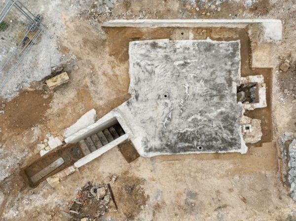 Emplacement d'un abri bétonné allemand