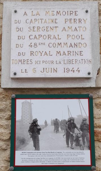 A la mémoire de 3 commandos anglais du 48 RM Commando
